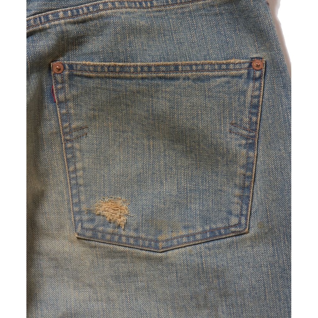 SUGARHILL  DAMAGED MODERN DENIM PANTS WIDE CUT