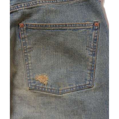 SUGARHILL  DAMAGED MODERN DENIM PANTS WIDE CUT