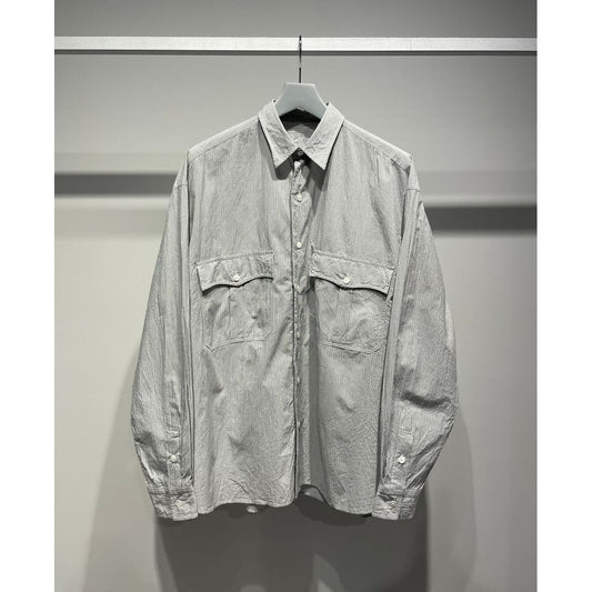 PORTER CLASSIC ROLL UP STRIPE SHIRT