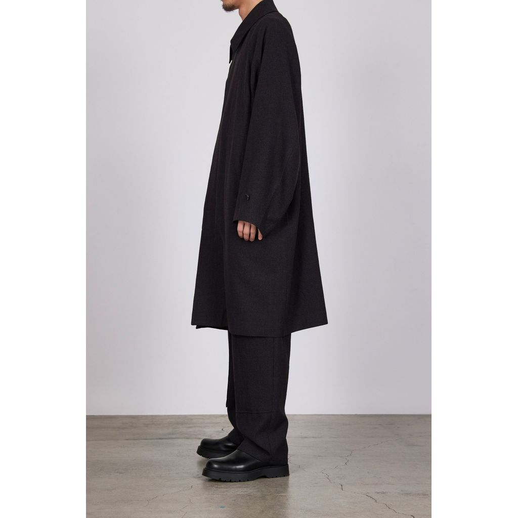 marka TUMBLED WOOL SERGE RAGLAN SLEEVES COAT