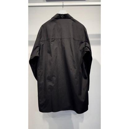 Y's for men 100/2 BROAD SHIRT WITH OPEN COLLAR（BLACK）