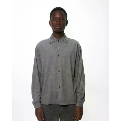 marka  Super 100s Washable Wool Jersey / Shirt Cardigan