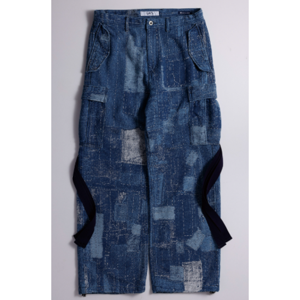 FDMTL FA26PN51JU  BORO JACQUARD CARGO PANTS 3YR WASH