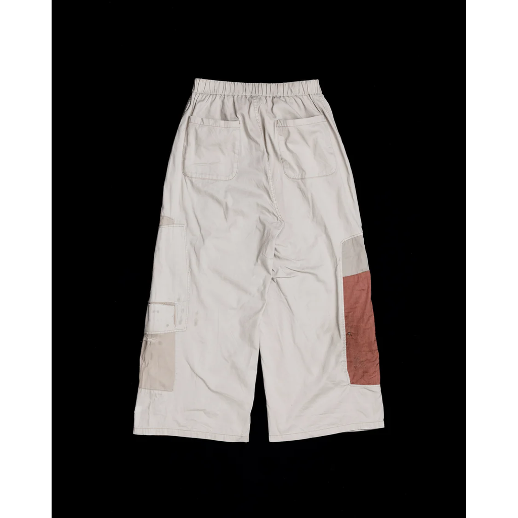 ANACHRONORM REMAKED MIX PANEL WIDE EASY PANTS BEIGE