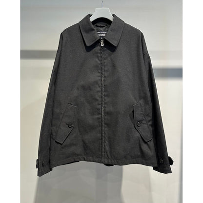 COMME des GARCONS HOMME COTTON WOOL SARGE ZIP JACKET（CHARCOAL）