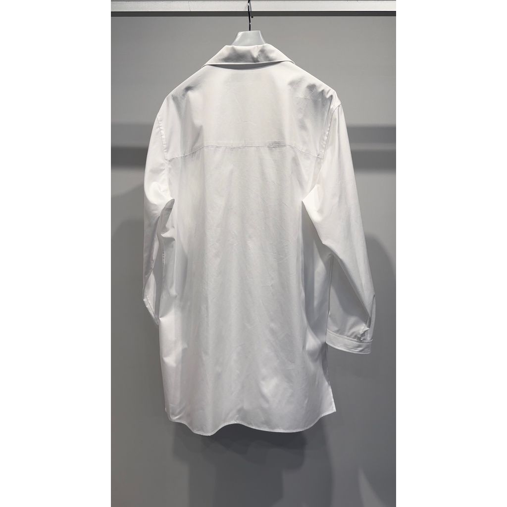 Y's for men 100/2 BROAD SHIRT WITH OPEN COLLAR（WHITE）