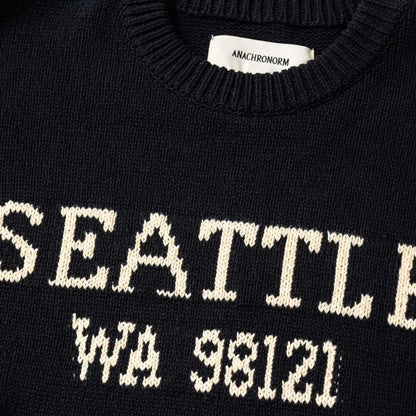 ANACHRONORM AN249 SEATTLE JACQUARD KNIT BLACK