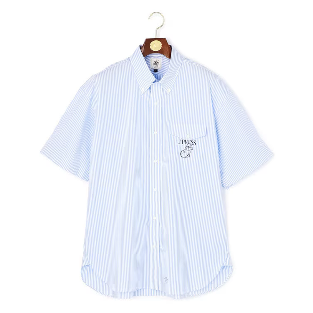 J.PRESS 【AaronChang】【UNISEX】コットンタイプライター ストライプ シャツ / B.D. / Baggy-Fit