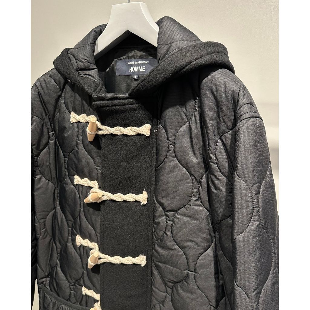 COMME des GARCONS HOMME WOOL MELTON × NYLON QUILTING DUFFLE COAT