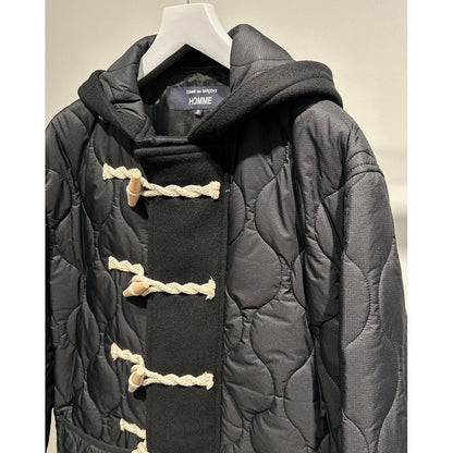 COMME des GARCONS HOMME WOOL MELTON × NYLON QUILTING DUFFLE COAT
