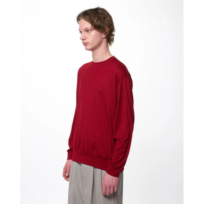 marka  Super 100s Washable Wool Jersey / Crew Neck L/S Tee