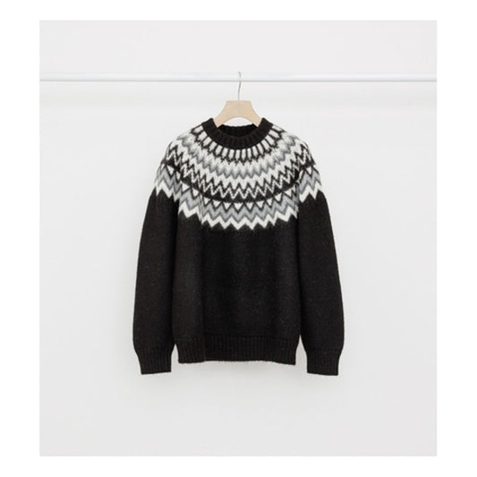 MARKAWARE NATURAL COLOR ALPACA SNOW PATTERN JUMPER