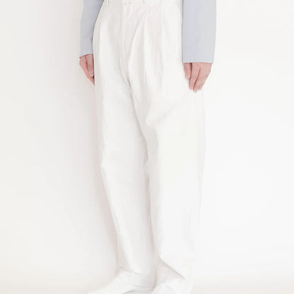 YAECA Chino Cloth Trousers Two Tuck Straight