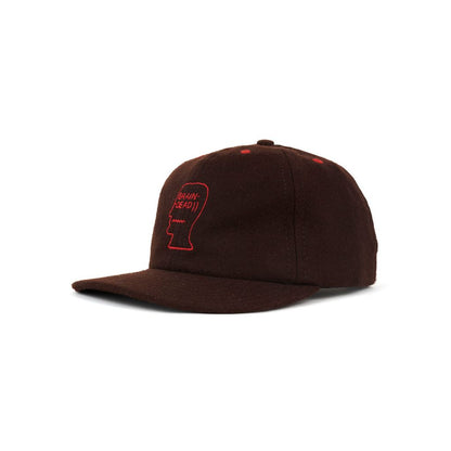 BRAIN DEAD Flannel Classic Logohead 6 Panel Hat - Brown