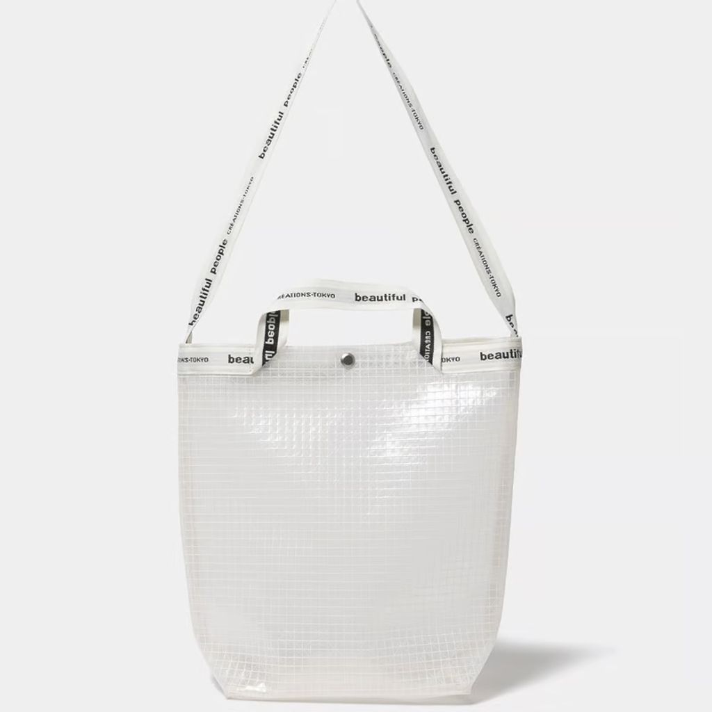 beautiful people plaid vinyl logotape shoulder bag