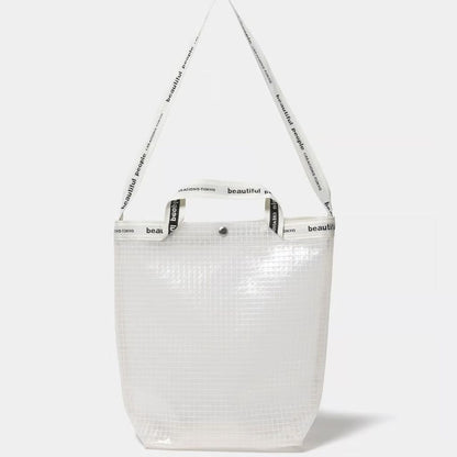 beautiful people plaid vinyl logotape shoulder bag