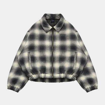 APPLEBUM OMBRE CHECK JACKET [BLACK/WHITE] / 2420615