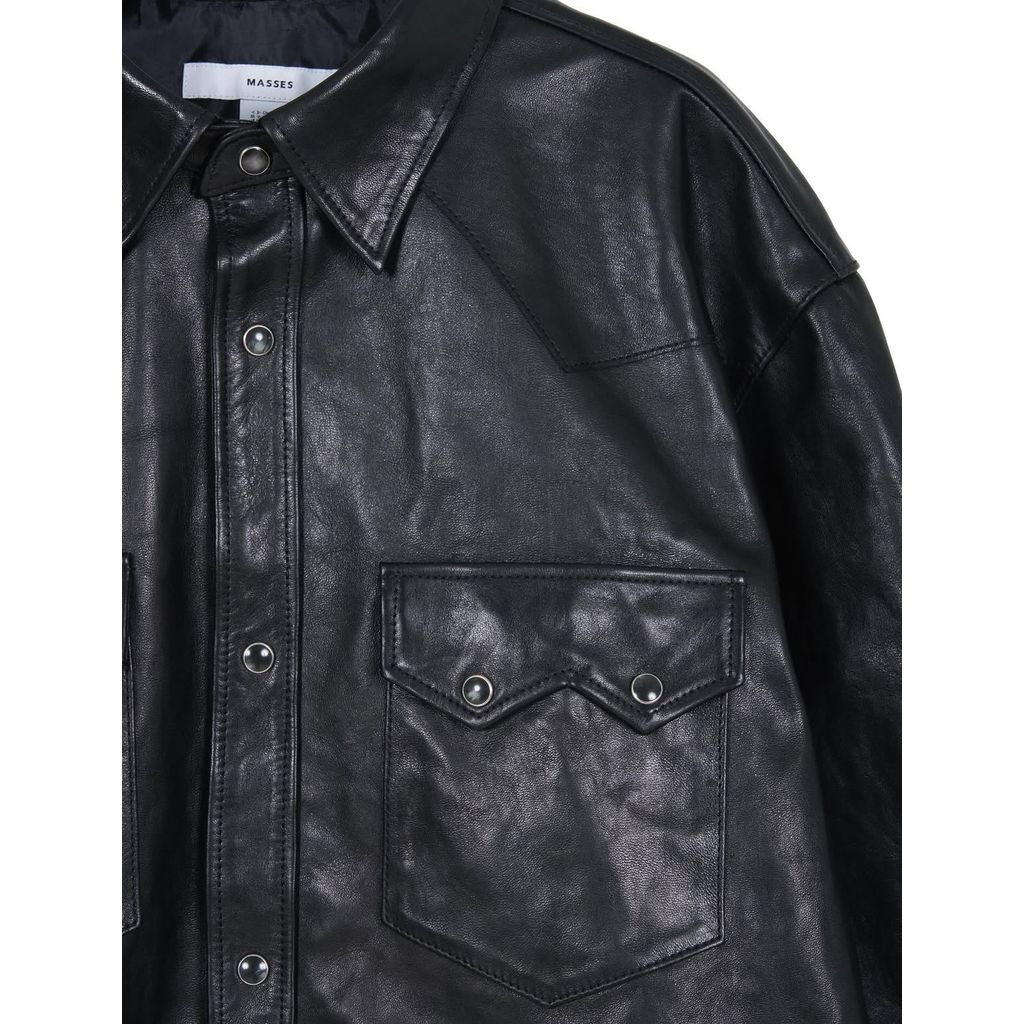 MASSES HORSE LEATHER SHIRT VINTAGE W (BLACK)