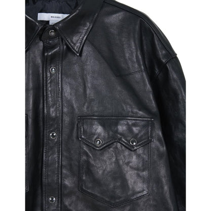 MASSES HORSE LEATHER SHIRT VINTAGE W (BLACK)