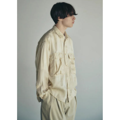is-ness Cupro Military Shirt