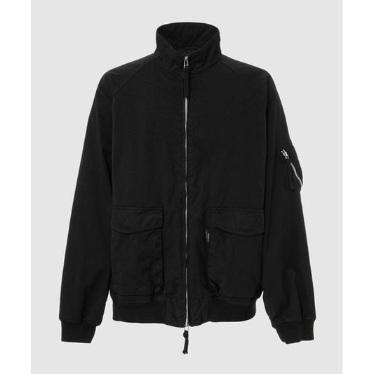COMME des GARCONS HOMME NYLON TWILL OVER DYE MILITALY JACKET (BLACK)