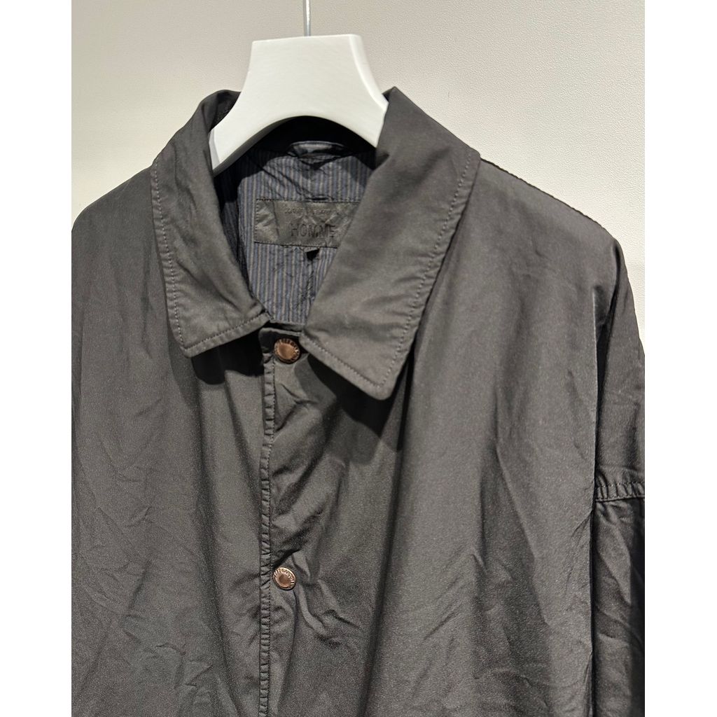 COMME des GARCONS HOMME ESTEL SINGLE COAT OVER DYE（BLACK）