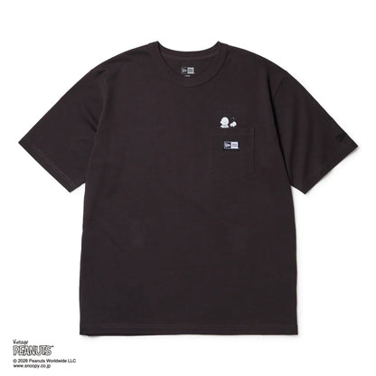 NEW ERA 半袖 ウォッシュド コットン ポケット Tシャツ Vintage PEANUTS ピーナッツ スミクロ