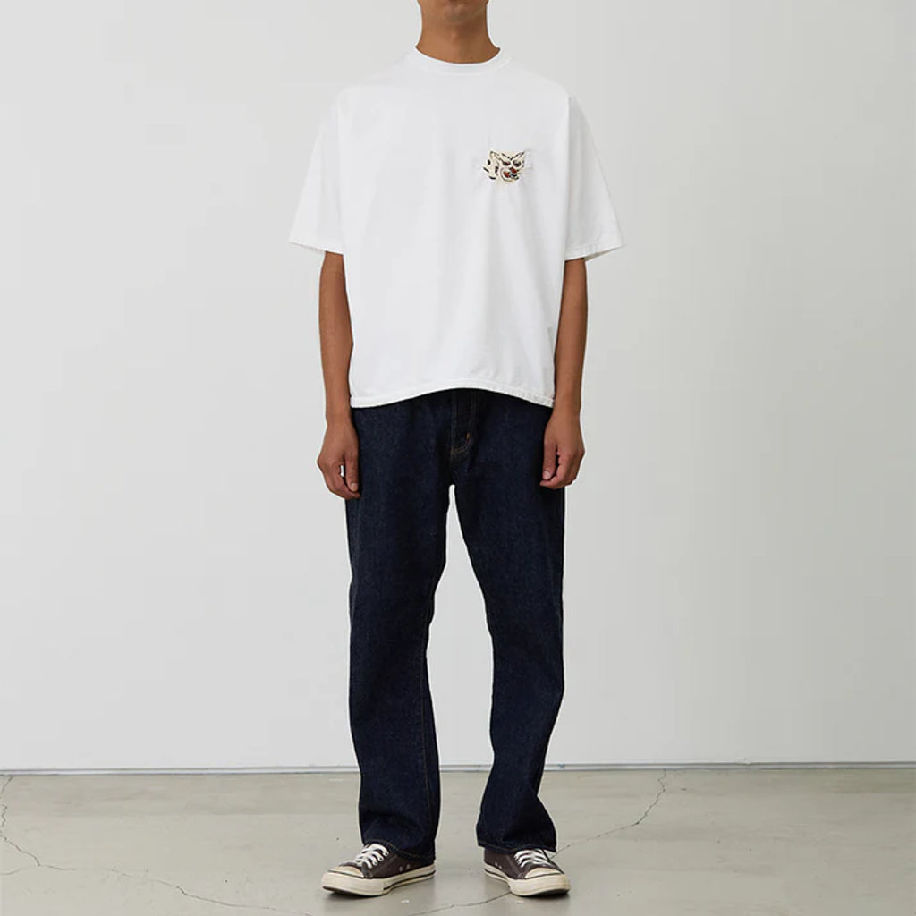 REMI RELIEF  SP加工シェリー裏毛SSクルー (刺繍:虎)