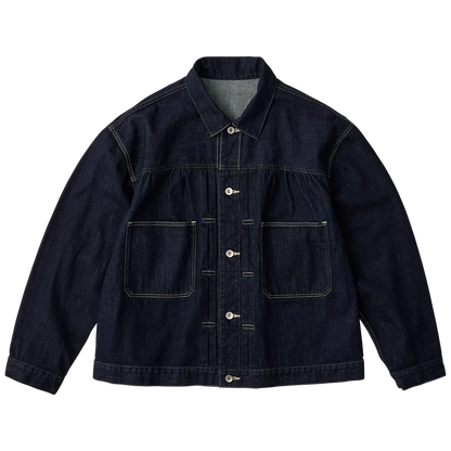 PORTER CLASSIC STEINBECK DENIM JACKET -DARK NAVY-
