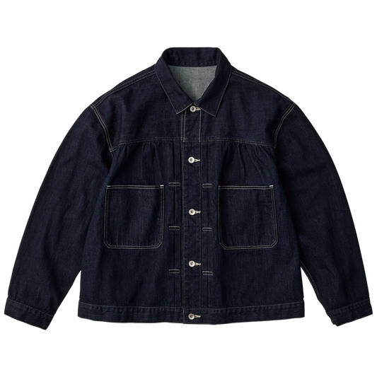 PORTER CLASSIC STEINBECK DENIM JACKET -DARK NAVY-