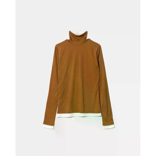 beautiful people flip washable wool jersey high neck top