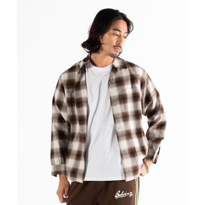 BEDWIN & THE HEARTBREAKERS FIVE BROTHER Ex. L/S CHECK SHIRT "VIN"