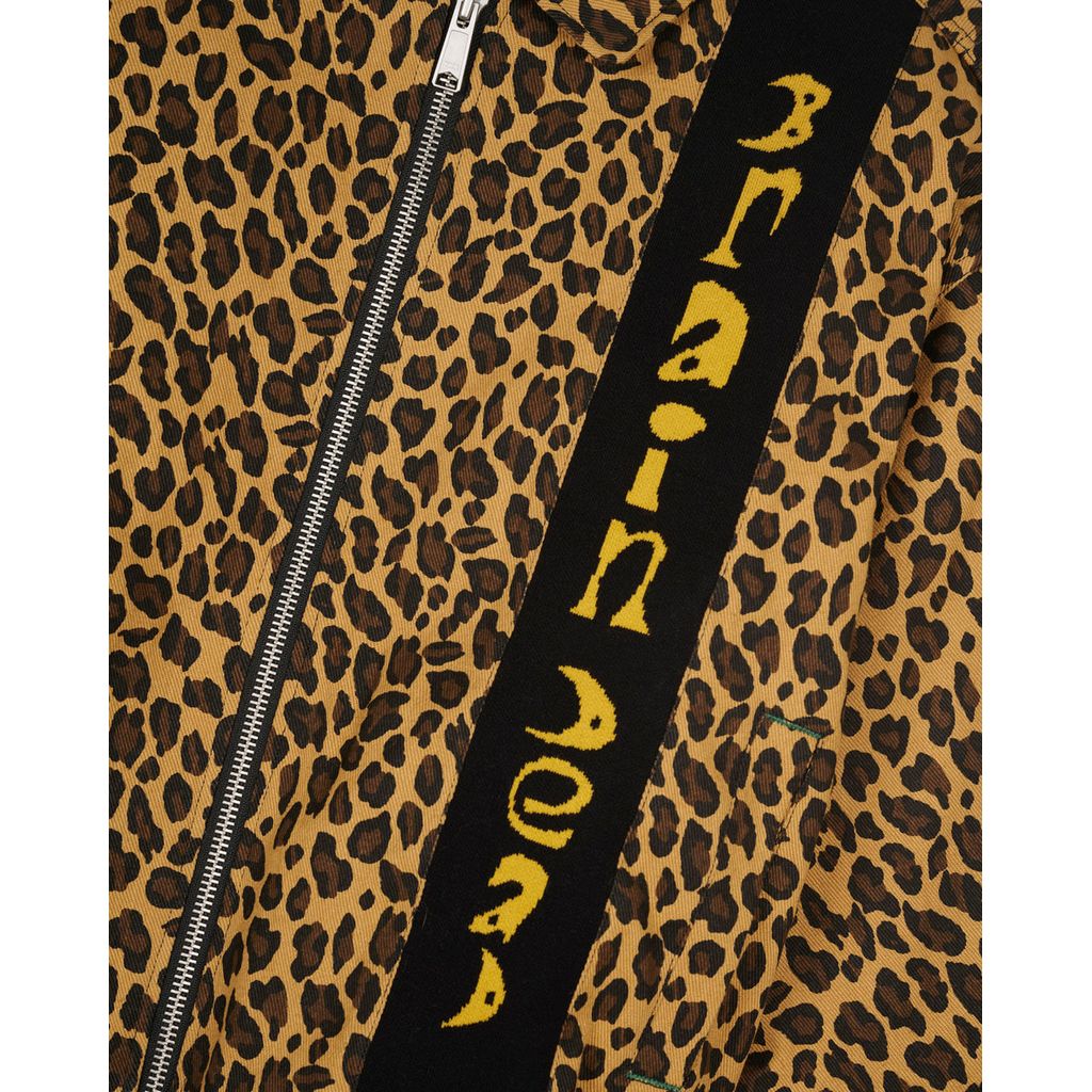 BRAIN DEAD  Twill Flight Jacket - Leopard