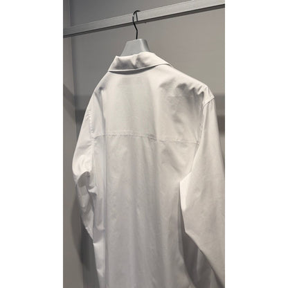 Y's for men 100/2 BROAD SHIRT WITH OPEN COLLAR（WHITE）