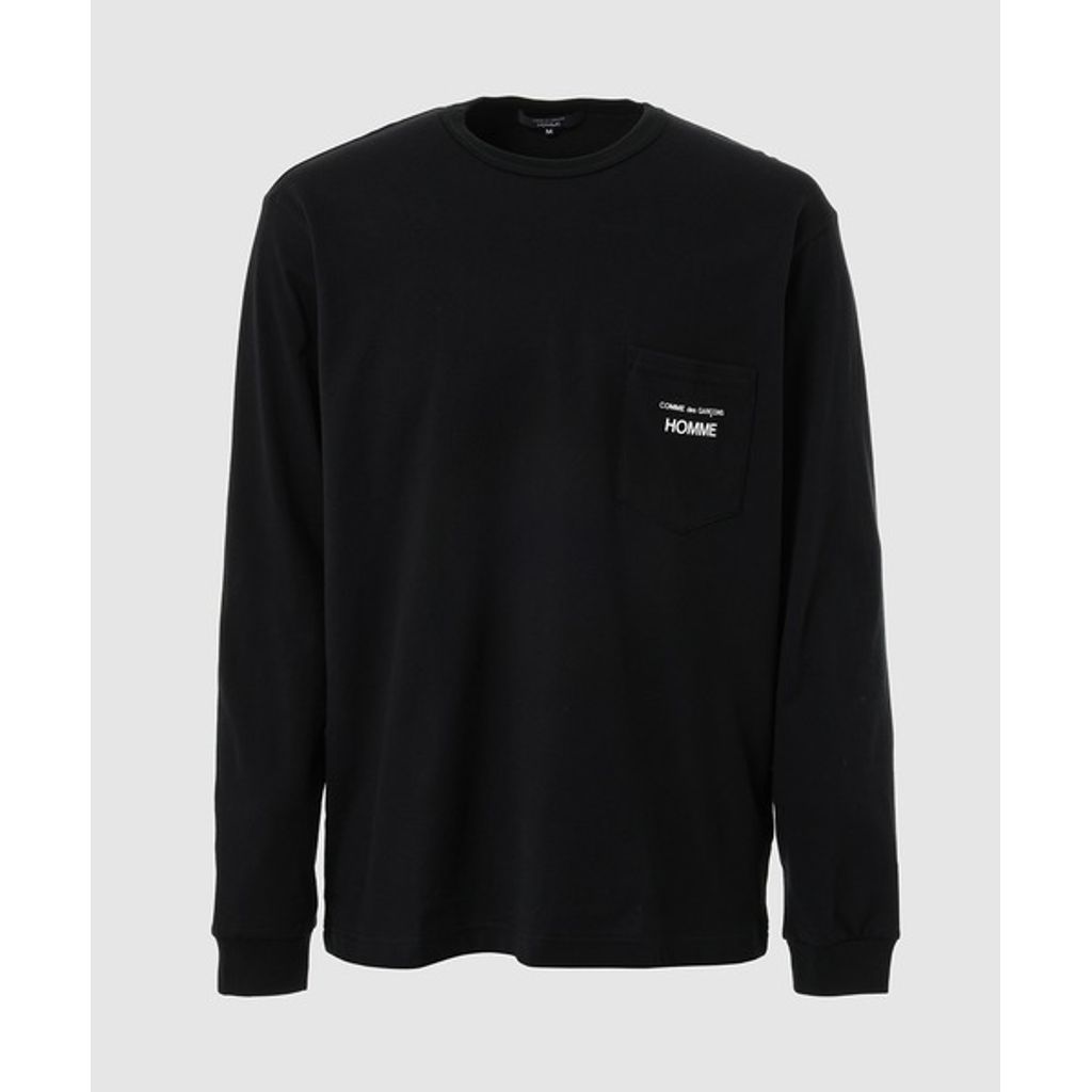 COMME des GARCONS HOMME CdG HOMME LOGO LONG SLEEVE TEE（BLACK）
