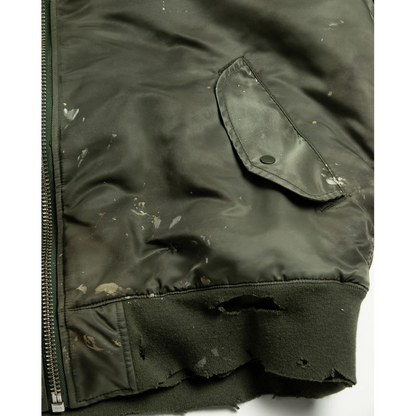 ANACHRONORM AN395 DIRTY NYLON MA-1 OLIVE