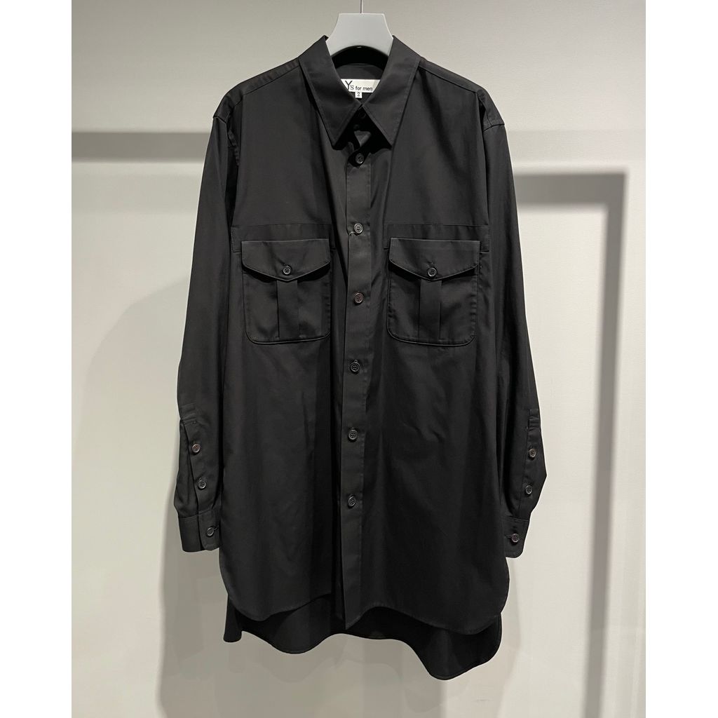 Y's for men 100/2 BROAD SHIRT WITH DOUBLE CHEST PATCH POCKETS