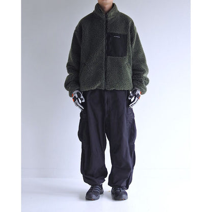 ANACHRONORM REVERSIBLE BOA JACKET OLIVE