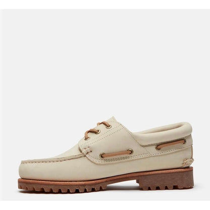 Timberland スリーアイ(3eye) ラグ ハンドソーン ボート シューズ メンズ (ライトベージュ）
