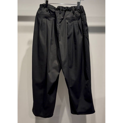 Y's for men T/C TWILL PANTS WITH 12-TUCKS（BLACK）