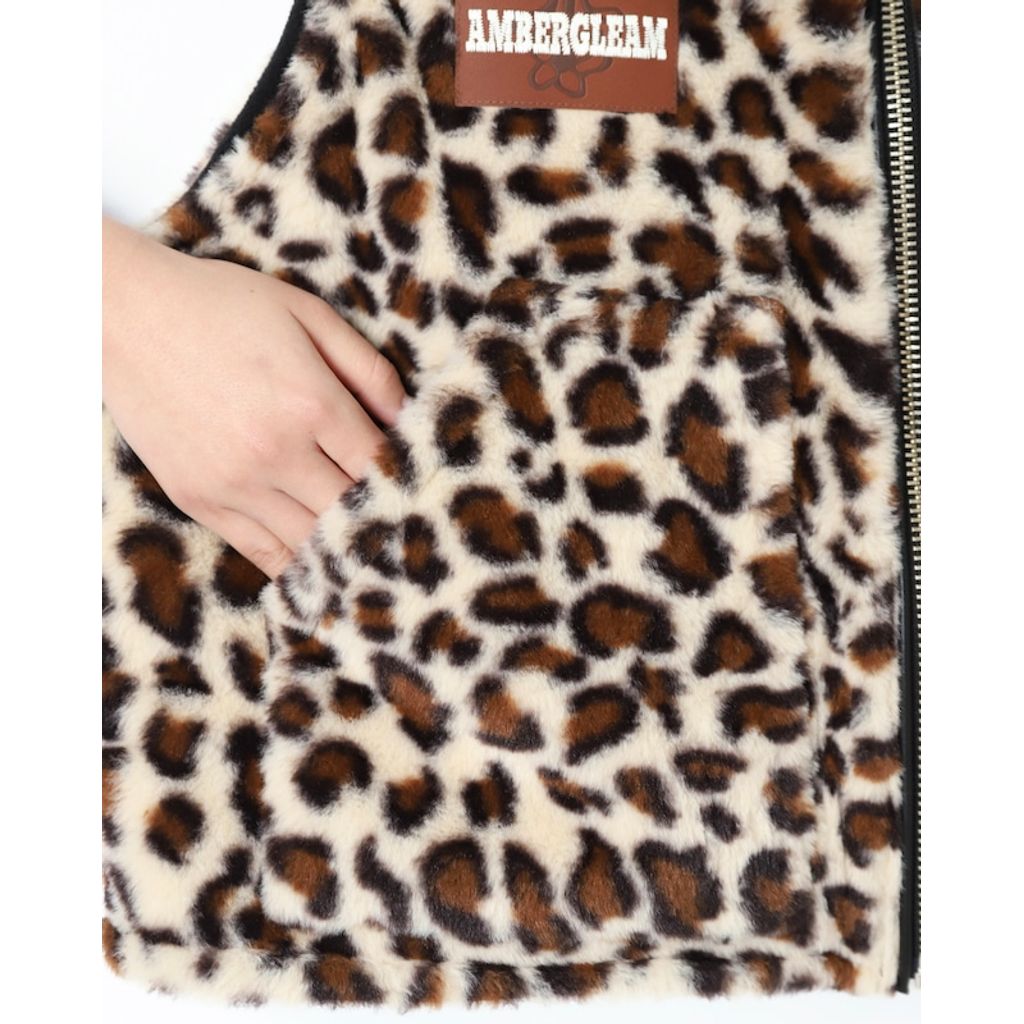 AMBERGLEAM Leopard Reversible Vest