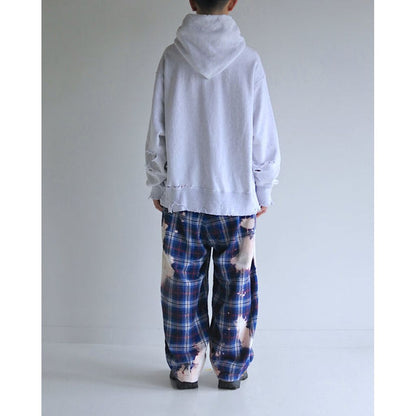 ANACHRONORM BALANCE DAMAGED SIDE LIB SWEAT PARKA NAVY PRINT