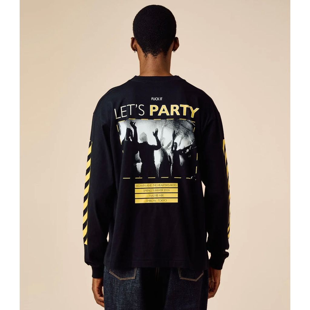BEDWIN & THE HEARTBREAKERS L/S PRINTED TEE "Lets Party"