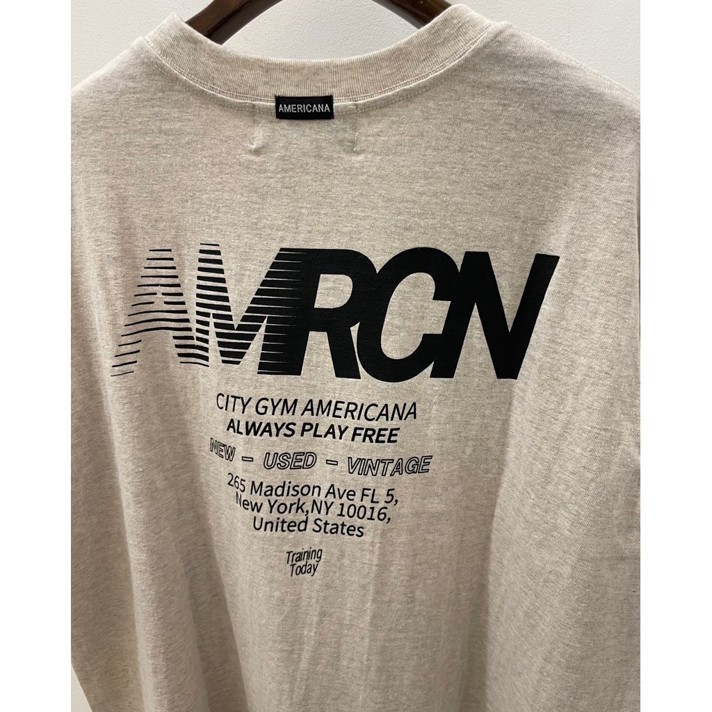 Americana ラフィー丸胴 プリントT