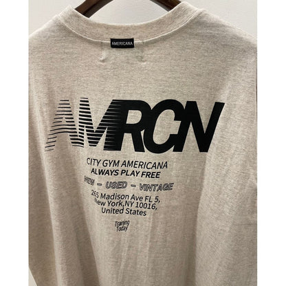 Americana ラフィー丸胴 プリントT