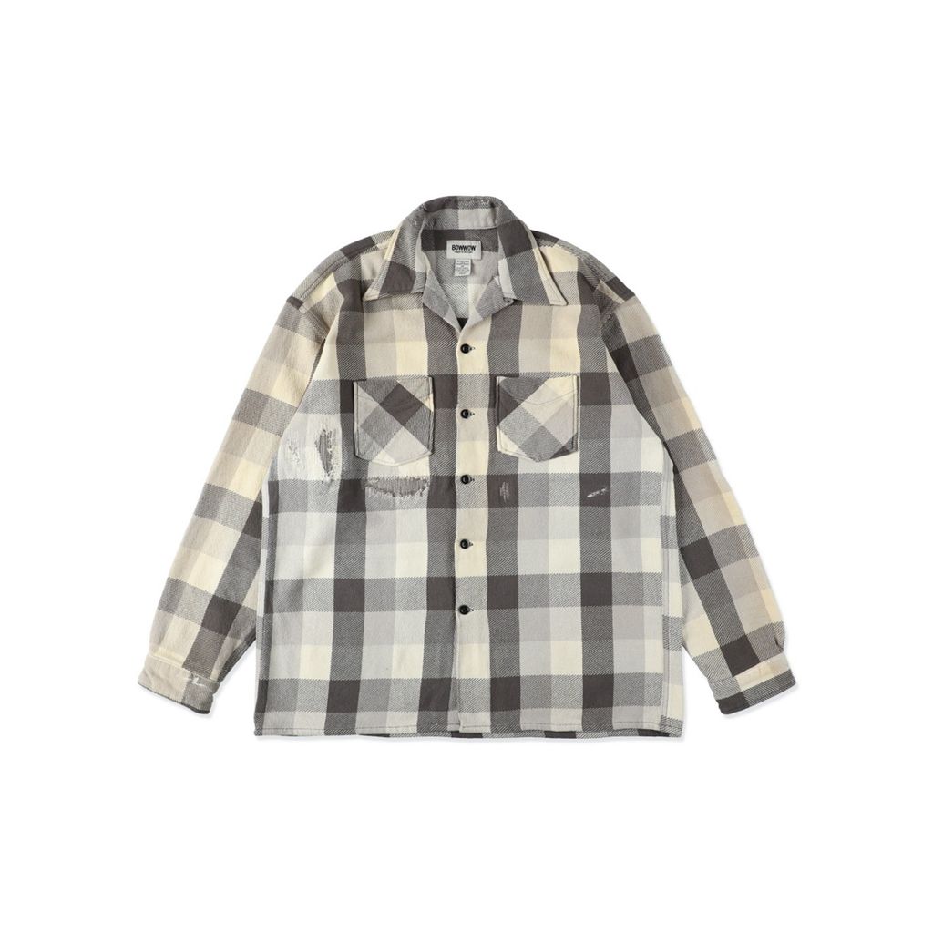 BOW WOW DAMAGED AND STAINED FLANNEL SHIRT