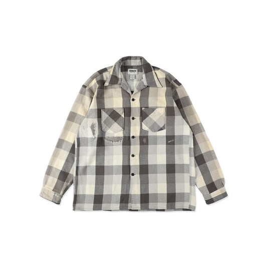 BOW WOW DAMAGED AND STAINED FLANNEL SHIRT