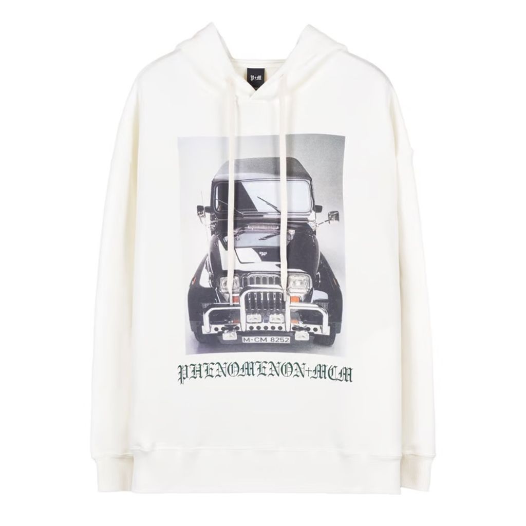 P+M/PHENOMENON VEHICLE PHOTO PRINTED PULLOVER HOODED