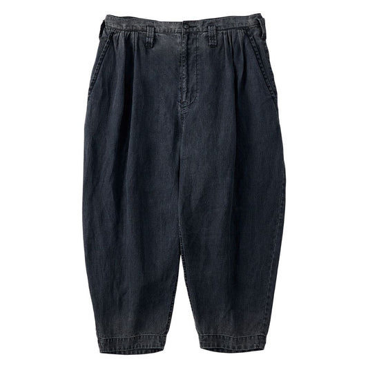 PORTER CLASSIC BLACK LINEN BEBOP PANTS