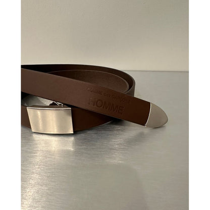 COMME des GARCONS HOMME STEER OIL SMOOTH LEATHER BELT〈30mm〉（BROWN）